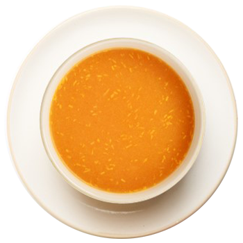 Zuppa con lenticchie rosse, cocco e curry